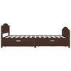 vidaXL Bed Frame without Mattress Dark Brown 160x200 cm Solid Wood