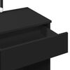 vidaXL Dressing Table with LED Black 100x40x130 cm