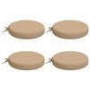 vidaXL Seat Cushions SOEST 4 pcs 100% Polyester Sand &Oslash; 35 x 7 cm
