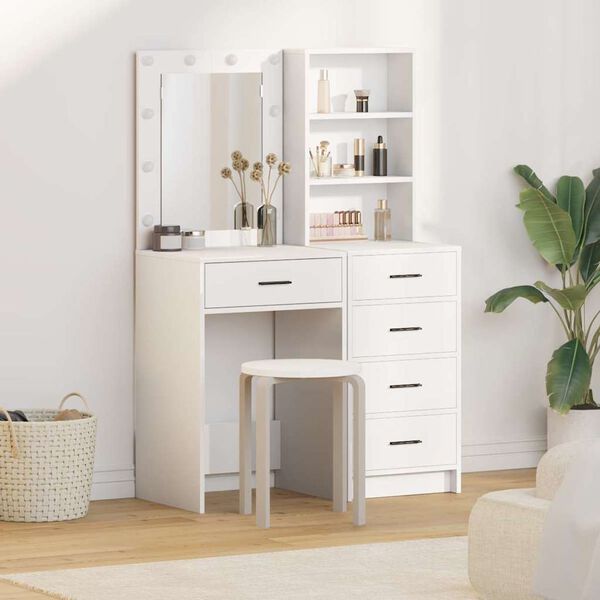 vidaXL Dressing Table 2 pcs White 50 x 41 x 135 cm Engineered wood