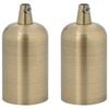vidaXL Lamp Holders 2 pcs Bronze E27