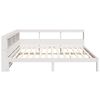 vidaXL Bookcase Bed without Mattress White 140x200 cm Solid Wood Pine
