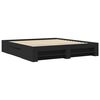 vidaXL Bed Frame without Mattress Black 200x200 cm Engineered Wood
