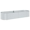 vidaXL Garden Raised Bed 240x80x44 cm Galvanised Steel Silver