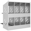vidaXL Chicken Nesting Box with 8 Compartments Galvanized Silver Metal