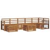 vidaXL Outdoor Sofa Set 8 pcs 8-Seaters Natural Solid Acacia Wood