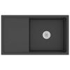 vidaXL Handmade Kitchen Sink Black Stainless Steel