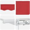 vidaXL Retractable Awning Red 500 x 350 cm Polyester and Aluminium