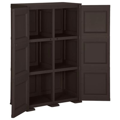 vidaXL Plastic Cabinet 79x43x125 cm Wood Design Brown
