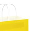 vidaXL Paper Bags 50 pcs with Handles Yellow 21x11x36 cm