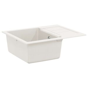 vidaXL Sink White 620 x 500 mm 80% Quartz and 20% Resin