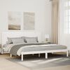 vidaXL Extra Long Bed Frame without Mattress White 180x210 cm Solid Wood