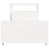 vidaXL Bed Frame without Mattress White 75x190 cm Small Single Solid Wood Pine