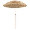 vidaXL Beach Parasol Natural 160 x 160 x 196 cm Polyester and Steel