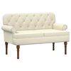 vidaXL Loveseat with Button Tufted Cream 120 x 65 x 77 cm Faux Leather
