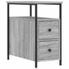 vidaXL Bedside Cabinet Grey Sonoma 30x60x60 cm Engineered Wood