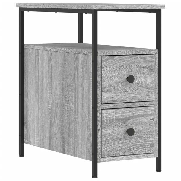 vidaXL Bedside Cabinet Grey Sonoma 30x60x60 cm Engineered Wood