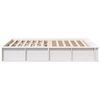 vidaXL Bed Frame White 120 x 190 cm Solid Pine Wood