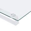 vidaXL Monitor Stand White 40x35x8 cm Tempered Glass and Metal