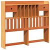 vidaXL Headboard with Storage Wax Brown 135 cm Solid Wood Pine