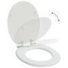 vidaXL Toilet Seat 2 pcs White 44 x 38 cm MDF board
