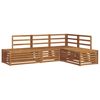 vidaXL Outdoor Sofa Set 4 Piece Natural Solid Acacia Wood