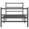 vidaXL Metal Bed Frame without Mattress with Footboard&nbsp;Black 90x200cm