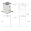 vidaXL Post Anchors 4 pcs Galvanised Metal 101 mm