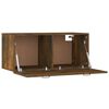 vidaXL Wall Cabinet Smoked Oak 80x36.5x35 cm Engineered Wood