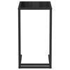 vidaXL Computer Side Table Black 50x35x65 cm Tempered Glass