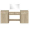 vidaXL 4 Piece Dressing Table Set Sonoma Oak Engineered Wood