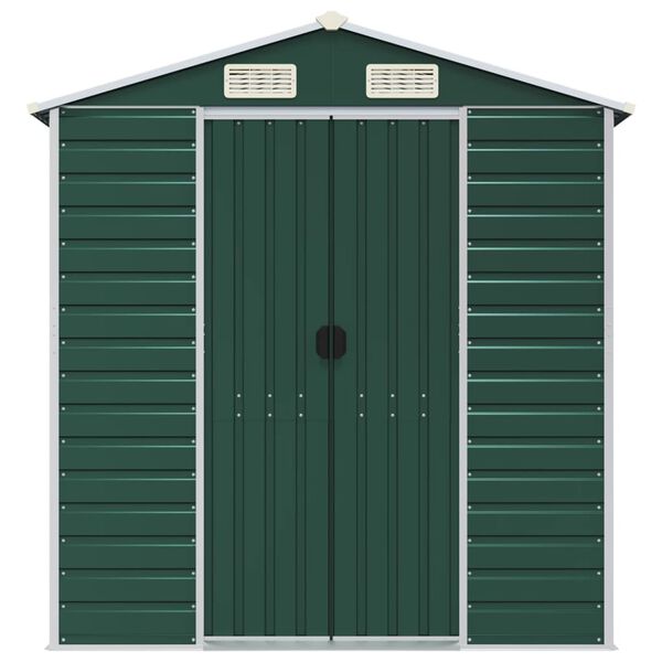 vidaXL Garden Shed Green 191x810x198 cm Galvanised Steel