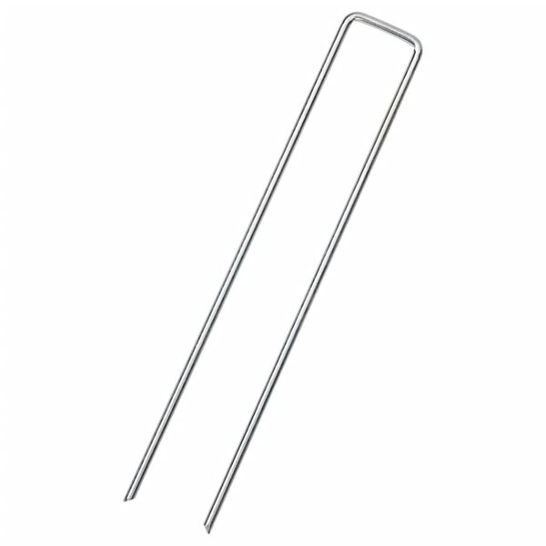 vidaXL Ground Pegs U Shape 50 pcs 20x4 cm Galvanised steel