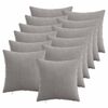 vidaXL Cushion Cover 12 pcs HEERLEN Light Grey 45 x 45 cm Corduroy