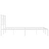 vidaXL Metal Bed Frame without Mattress with Headboard White 200x200cm