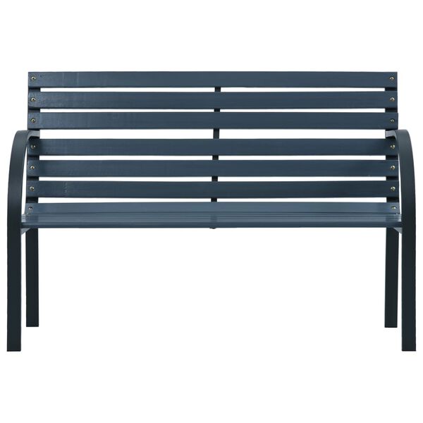 vidaXL Garden Bench Grey 112 cm Solid Wood Fir