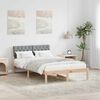 vidaXL Bed frame Brown and light grey 120 x 200 cm Solid pine wood