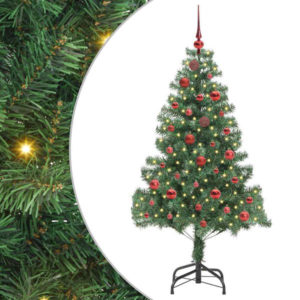 vidaXL Christmas Tree with 150 LEDs with Stand Green 150 cm PVC