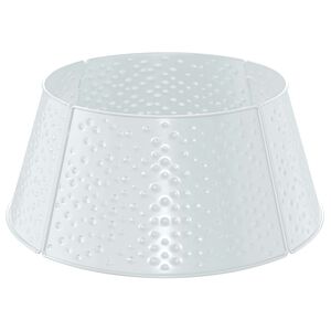 vidaXL Christmas Tree Skirt Cone-shaped White &Oslash; 62 x 25 cm Steel