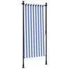 vidaXL Outdoor Roller Blind Blue and White 100x270 cm Fabric&Steel