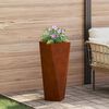 vidaXL Planter Rusty 30 x 30 x 75 cm Weathering Steel