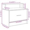 vidaXL Bedside Cabinets with Drawer 2 pcs Grey Sonoma 51x31x47 cm