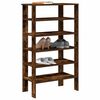 vidaXL Shoe Rack Smoked Oak 61x32x105 cm Engineered Wood
