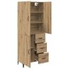 vidaXL Highboard Artisan Oak 69.5 x 34 x 180 cm Engineered Wood