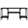 vidaXL TV Cabinet Black Oak 102 x 35 x 45.5 cm