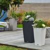 LECHUZA Planter CUBICO Cottage 40 ALL-IN-ONE Granite