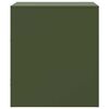 vidaXL Bedside Cabinet Olive Green 34.5x39x44 cm Steel