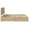 vidaXL Bed Frame with Drawer Sonoma Oak 200 x 200 cm Engineered Wood