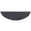 vidaXL Stair Mats Self-adhesive 10 pcs 56x17x3 cm Dark Grey Half Round