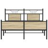 vidaXL Bed Frame without Mattress Sonoma Oak 137x190 cm Engineered Wood